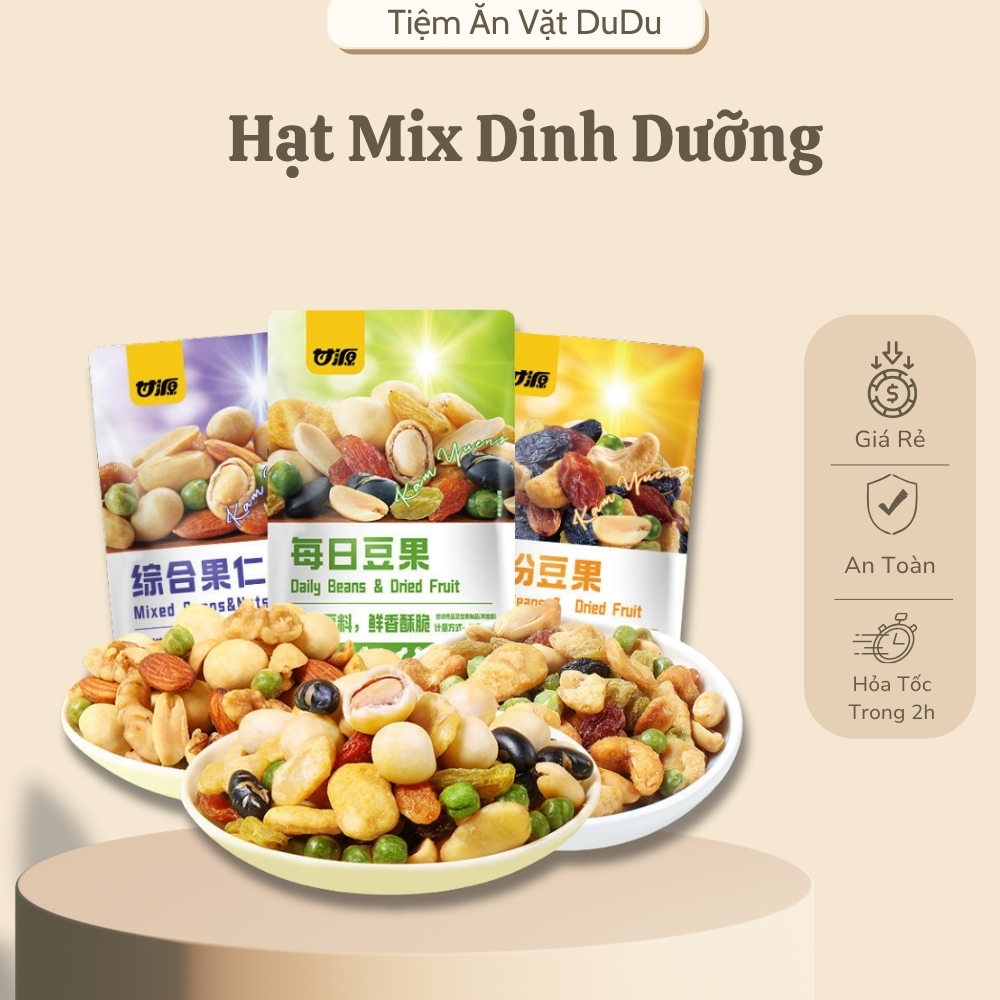 Hạt Mix Dinh Dưỡng, Các Loại Hạt Mix Hoa Quả Sấy Khô Ăn Vặt Thơm Ngon Dinh Dưỡng, Hạt Mix Giòn Ngon - Đồ Ăn Vặt