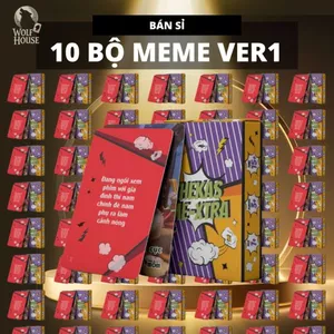 Combo 10 Bộ Bài Meme 50 Lá Giấy Cứng Vui Nhộn Giải Trí Cuối Tuần Chơi Nhóm Board Game THE KAS