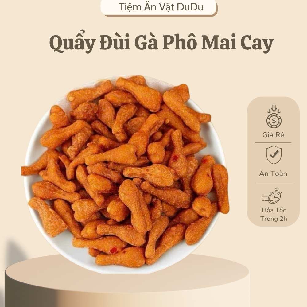 Bánh Quẩy Đùi Gà Phô Mai Cay Thơm Giòn Đậm Vị, Quẩy Đùi Gà Giòn Ngon, Đồ Ăn Vặt - Tiệm Ăn Vặt Dudu