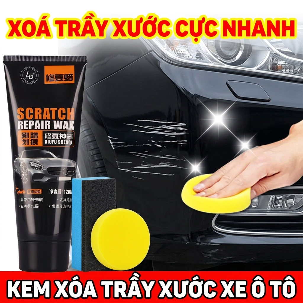 🚗 Chỉ Cần 1 Lần, Vết Xước Biến Mất! Kem Xóa Vết Xước Ô Tô – Loại Bỏ Vết Trầy, Đánh Bóng Xe