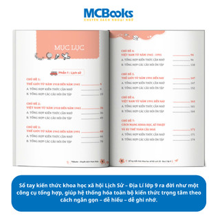 Sách - Sổ Tay Kiến Thức Khoa Học Xã Hội Lịch Sử – Địa Lí Lớp 9 MCBooks
