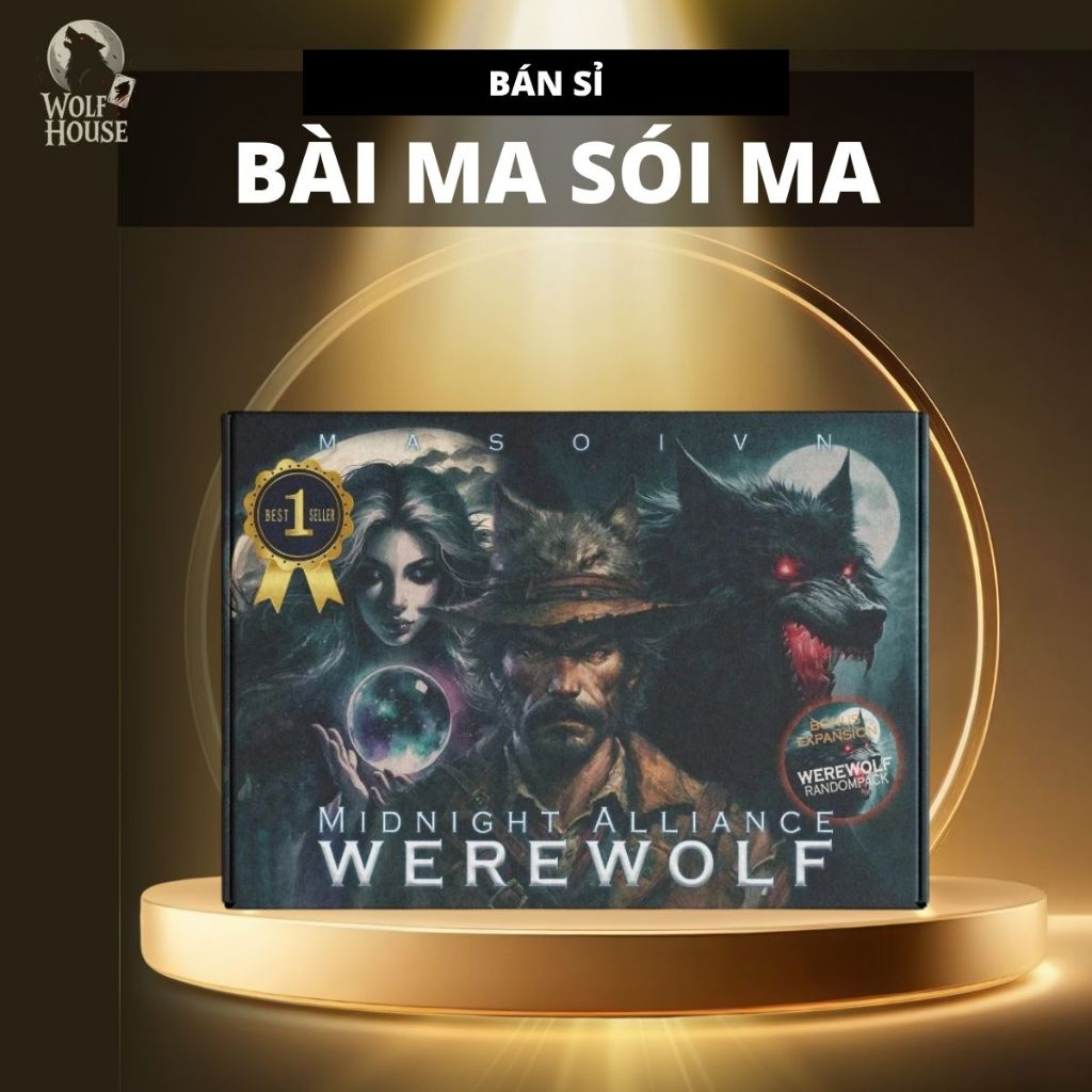 [Sỉ] Bộ Bài Ma Sói Midnight Alliance 90 Lá Giấy Cứng Hộp Đầy Đủ