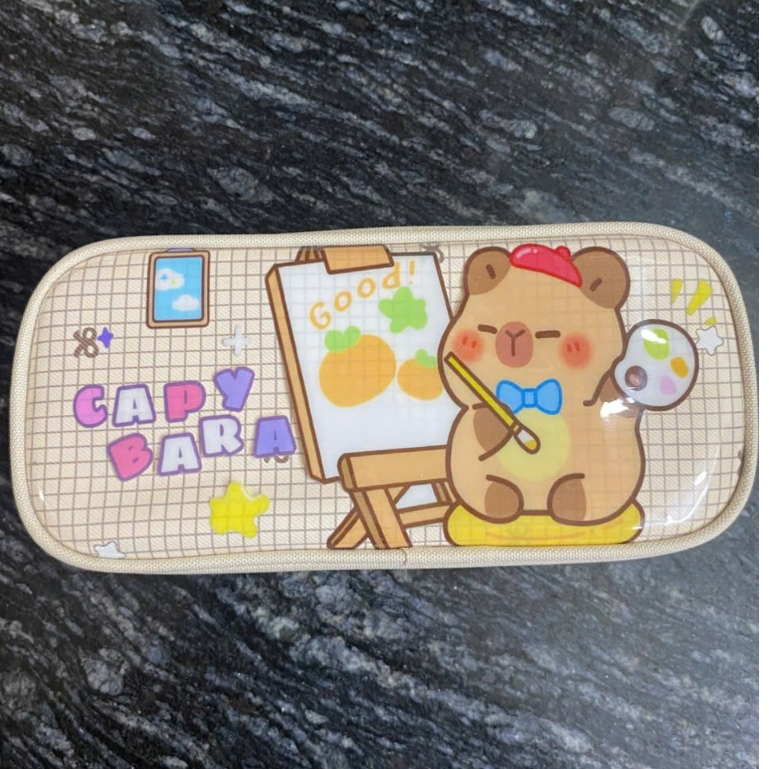 Ví Bút Dễ Thương Baby Study Panda Hộp Bút Vải Khóa Kéo Mini Cho Học Sinh
