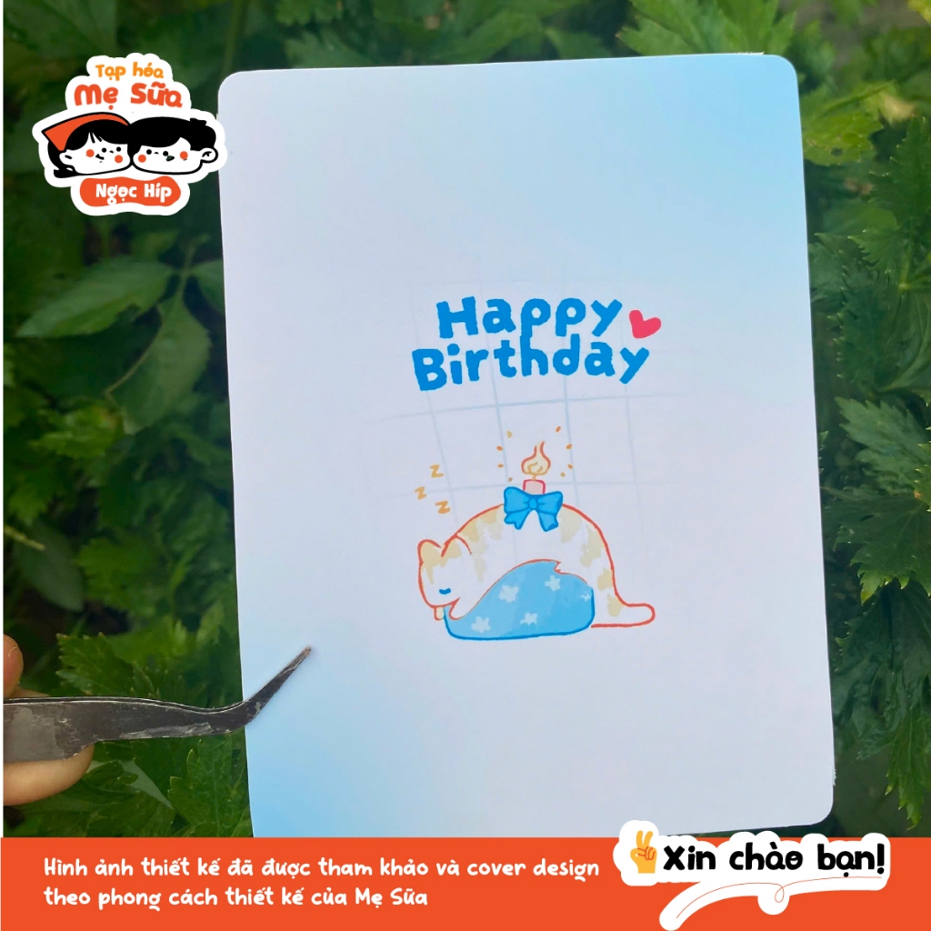 Postcard - thiệp healing chúc mừng sinh nhật siêu đơn giản,ý nghĩa