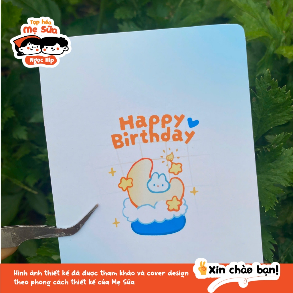 Postcard - thiệp healing chúc mừng sinh nhật siêu đơn giản,ý nghĩa