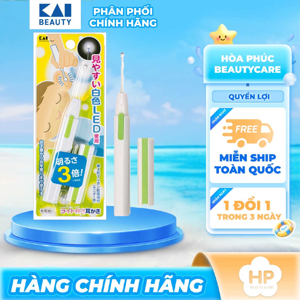 Dụng Cụ Lấy Ráy Và Vệ Sinh Tai  Bằng Pin Có Đèn Led Trợ Sáng Kai 3518 KQ0291