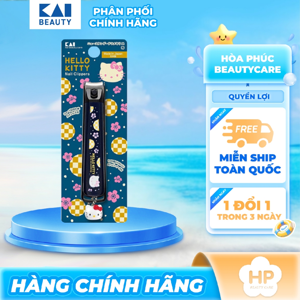 Bấm Móng Tay Hello Kitty Kai 08792 KK2538 Thép Không Gỉ (Size S)