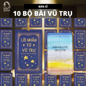 Combo 10 Bộ Bài Lời Nhắn Từ Vũ Trụ Giấy Cứng Tiên Tri Nhẹ Nhàng Lời Khuyên Board Game THE KAS