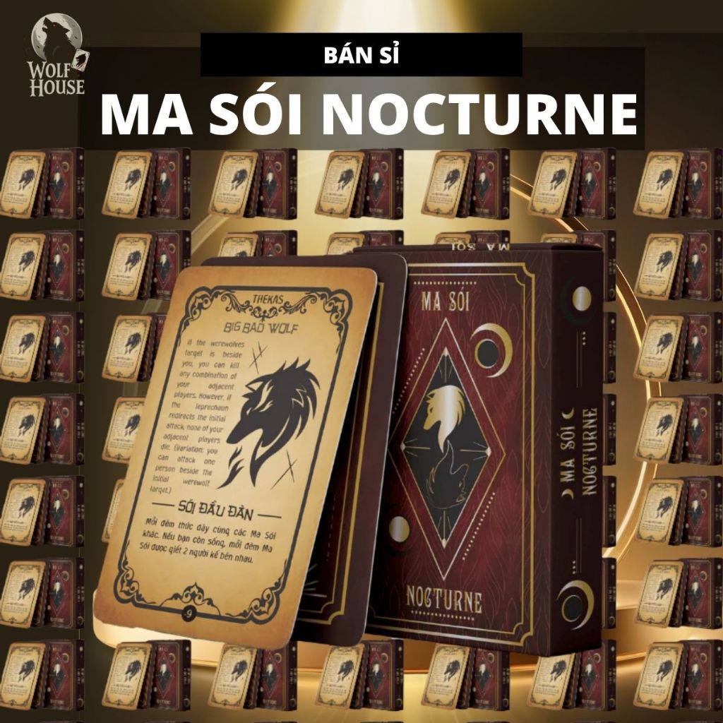 [Sỉ] Bộ Bài Ma Sói Nocturne 21 Lá Tiếng Việt Giấy Cứng Nhỏ Gọn Dày Dặn Dễ Mang Theo