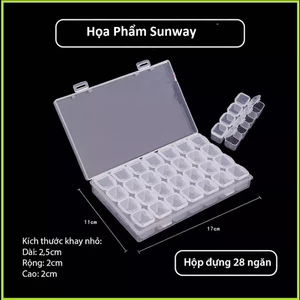Hộp chiết màu,hộp đựng đồ đa năng 28 ô nhựa