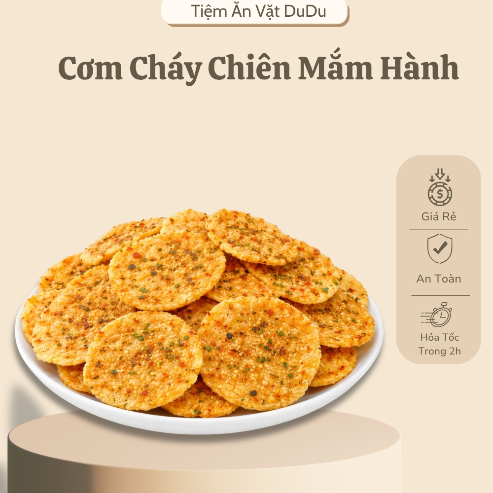 Cơm Cháy Chiên Mắm, Cơm Cháy Chiên Mắm Hành Giòn Rụm, Cơm Cháy Chiên Mắm Siêu Ngon - Tiệm Ăn Vặt Dudu