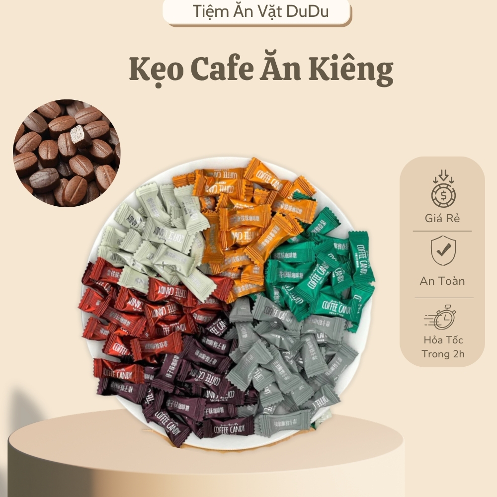 Kẹo Cà Phê Ăn Kiêng, Kẹo Cà Phê Candy Thơm Ngon, Kẹo Cà Phê Không Đường Vị Ngon Tự Nhiên