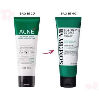 Sữa Rửa Mặt Giảm Mụn Some By Me AHA-BHA-PHA 30 Days Miracle Acne Clear Foam 100ml
