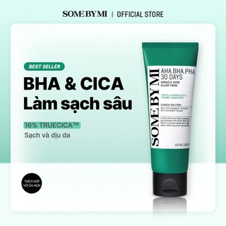 Sữa Rửa Mặt Giảm Mụn Some By Me AHA-BHA-PHA 30 Days Miracle Acne Clear Foam 100ml