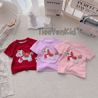 Áo hè trẻ em, Áo hè bé gái in ngựa nhiều màu 9-25kg A583 Tiểu Yến KID