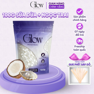 [CHÍNH HÃNG] Sáp Wax Lông GLOWWAXING Túi 100gr Bám Lông Tốt Tặng Kèm Que Gỗ