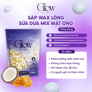 Combo 100Gr Sáp Wax Lông Sữa Dừa Mix Mật Ong GLOW WAXING + Mỡ Trăn Nguyên Chất 100% 10ml CHE TÊN
