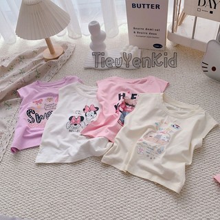 Quần áo trẻ em, Áo hè bé gái in hoạ tiết nhiều màu 9-25kg A582 Tiểu Yến KID