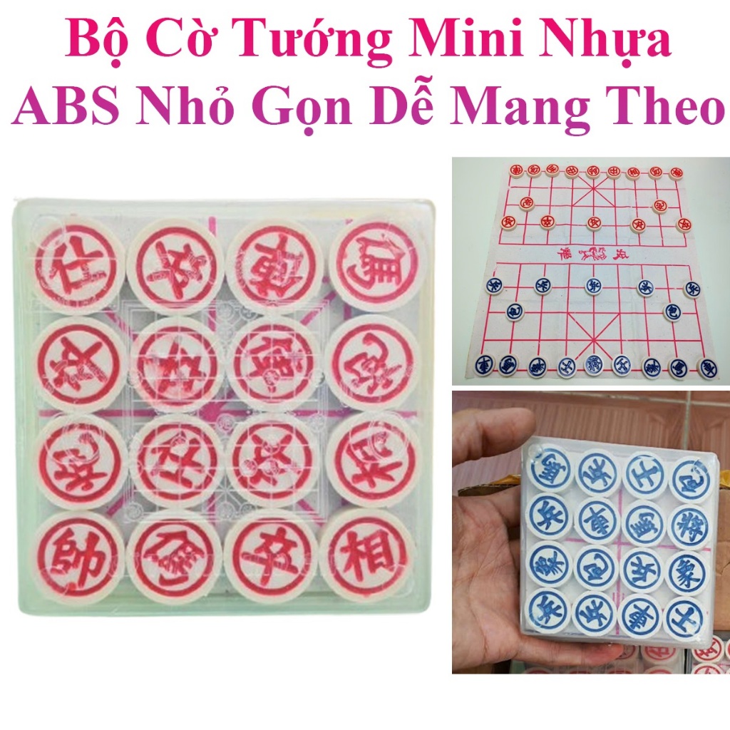 Bộ Cờ Tướng Mini Nhựa Abs Bền Đẹp Nhỏ Gọn Dễ Mang Theo