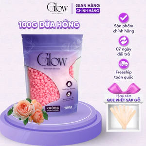 Sáp Wax Lông Dừa Hồng Túi 100gr GLOW WAXING Cao Cấp Dành Cho Da Nhạy Cảm CHE TÊN