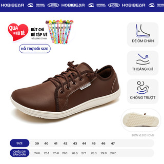 Giày nam HOBIBEAR GS8667G Nâu chính hãng, giày lười da nam có đế EVA siêu nhẹ chống trơn trượt