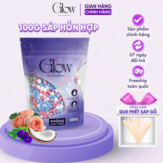 Sáp Wax Lông Galaxy Premium Túi 100gr Cao Cấp GLOW WAXING Tặng Kèm Que Gỗ
