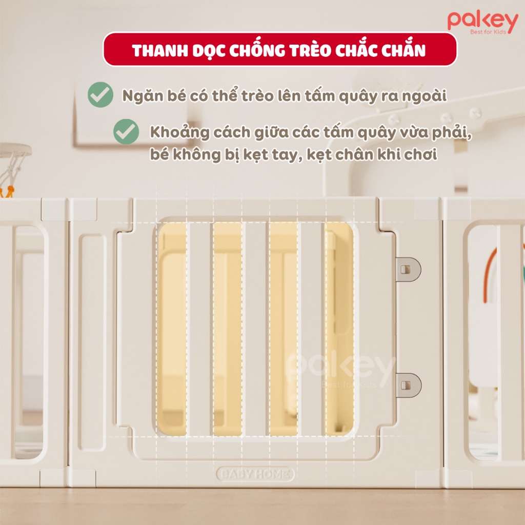 [HỎA TỐC] Quây Cũi Nhựa Cho Bé Mẫu Mới Baby Home, Quây Kết Hợp Lều, Cột Bóng Rổ Tạo Không Gian Vui Chơi Cho Bé