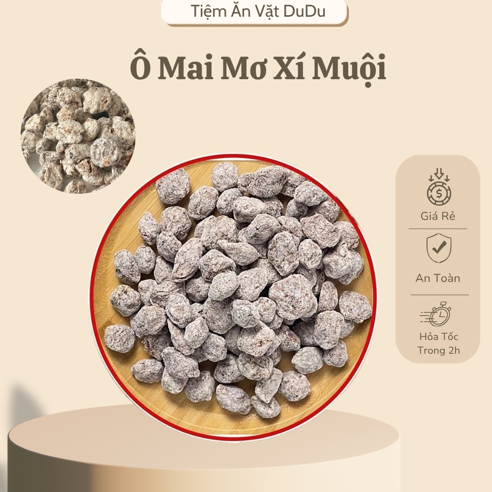 Ô Mai Mơ Xí Muội Chua Ngọt Mặn Ô Mai Ăn Vặt, Ô Mai Mơ Trắng Ăn Vặt Thơm Ngon Đậm Vị- Tiệm Ăn Vặt Dudu