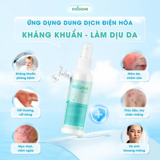 Xịt kháng khuẩn DIZIGONE 100ml - Vệ sinh tay chân, đồ chơi, đồ dùng, phòng bệnh & chăm sóc tổn thương da cho bé
