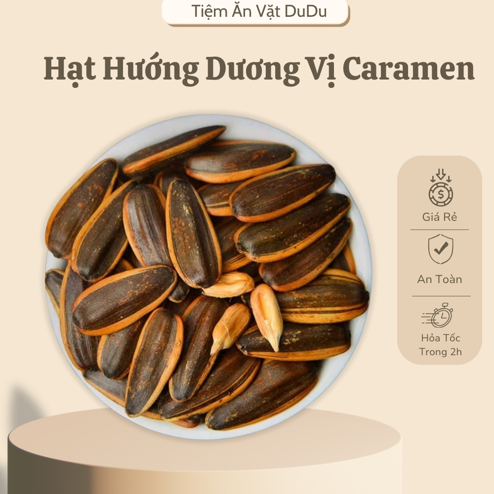 Hạt Hướng Dương Vị Caramel, Hạt Hướng Dương Tẩm Vị Thơm Ngon Hấp Dẫn, Hướng Dương Ăn Vặt Ngon - Tiệm Ăn Vặt DuDu