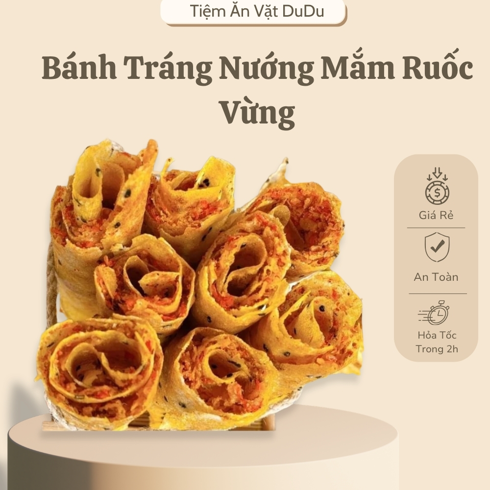 Bánh Tráng Nướng Cuộn Mắm Ruốc Vừng, Bánh Tráng Cuộn Giòn Tan Thơm Ngon - Tiệm Ăn Vặt DuDu