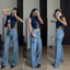 Jeans suông túi hộp - JN224