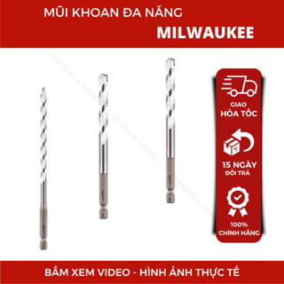 Mũi khoan đa năng Milwaukee, độ bền cao, chịu mài mòn tốt, khoan nhanh, lỗ khoan sắc nét