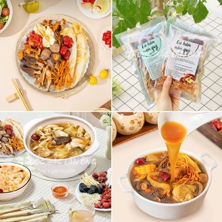 Gà hầm nấm quý, set gà tiềm nấm, chim, heo, lẩu nấm, nấu canh nấm, thơm ngon