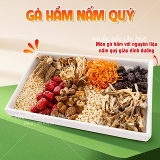 Gà hầm nấm quý, set gà tiềm nấm, chim, heo, lẩu nấm, nấu canh nấm, thơm ngon