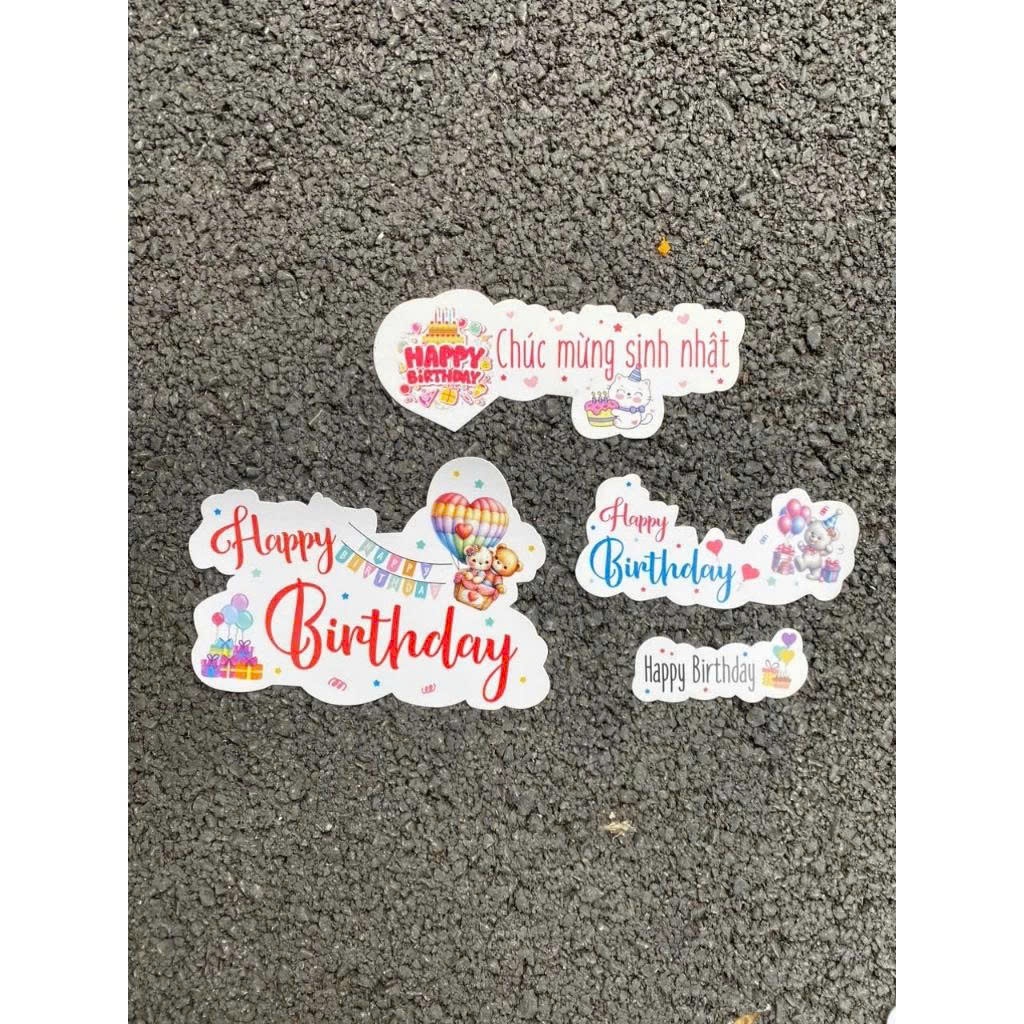 Sỉ 30-50 Banner Chúc Mừng sinh nhật, Happy birthday, trang trí bánh kem, giỏ quà