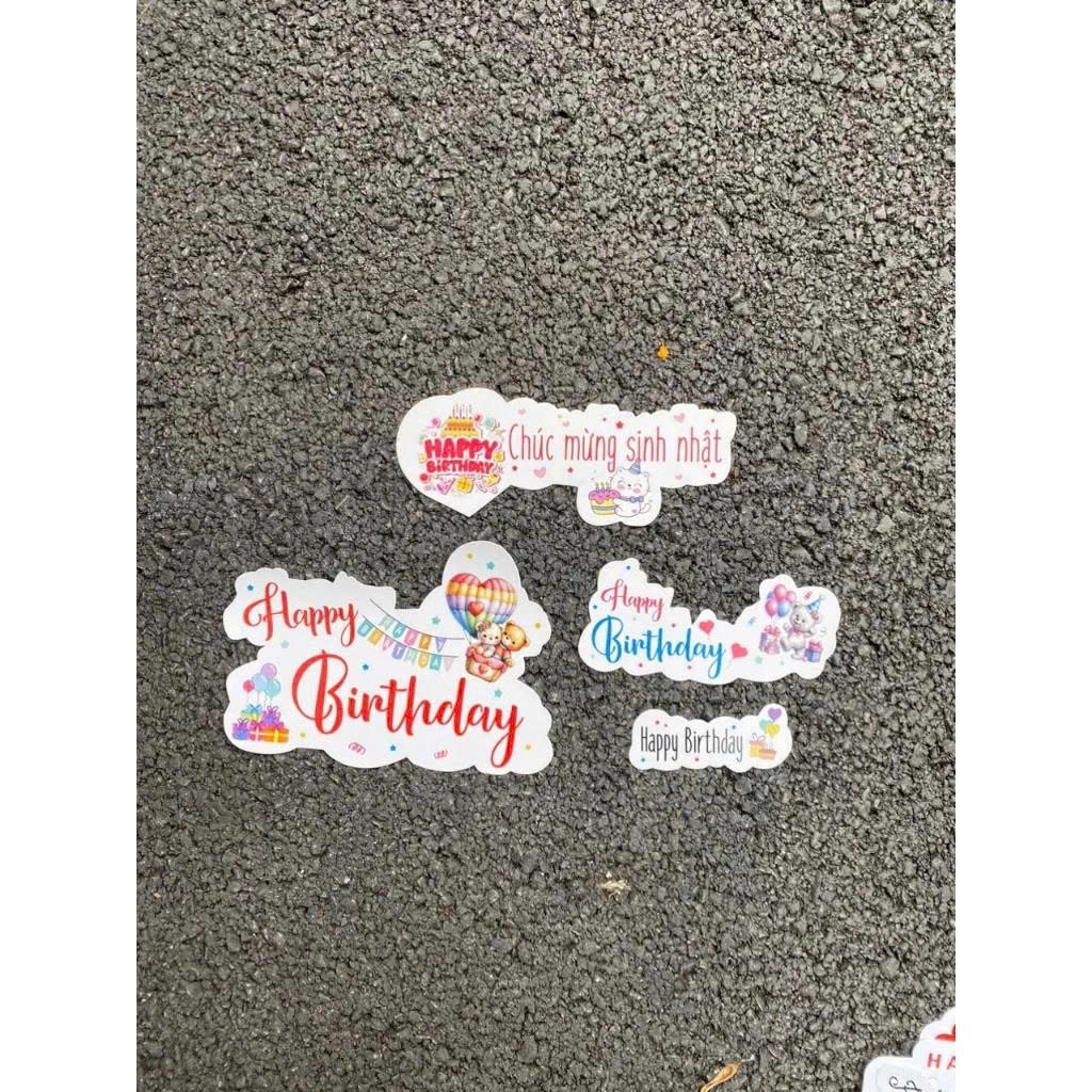 Sỉ 30-50 Banner Chúc Mừng sinh nhật, Happy birthday, trang trí bánh kem, giỏ quà