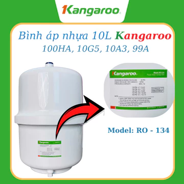 [Hoả Tốc] Bình Áp nhựa 10L máy lọc nước Kangaroo 4.0G 100HA, 10G5, 10A3, 99A - Tặng kèm van bình áp chống nổ