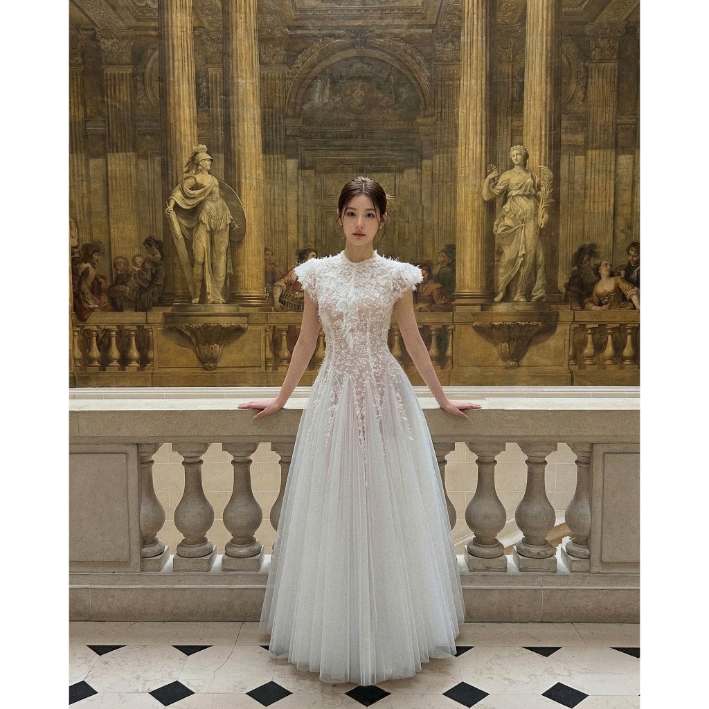 Đầm The Ethereal Romance Phối Ren & Lưới Bồng Bềnh Sang Trọng