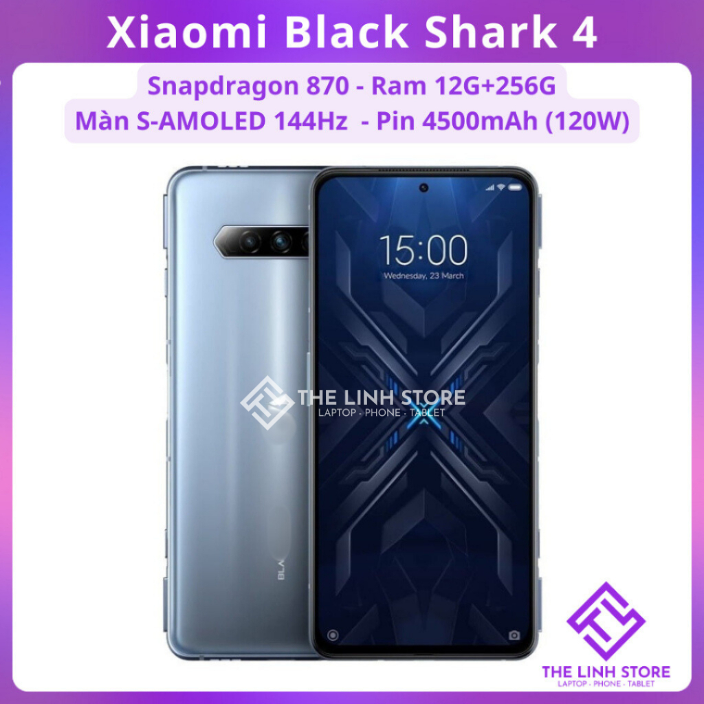 [Máy Cũ] Điện thoại Xiaomi Black Shark 4 Shark 4 Pro màn SuperAMOLED 144Hz | BigBuy360 - bigbuy360.vn