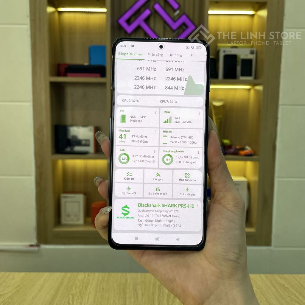[Máy Cũ] Điện thoại Xiaomi Black Shark 4 Shark 4 Pro màn SuperAMOLED 144Hz | BigBuy360 - bigbuy360.vn