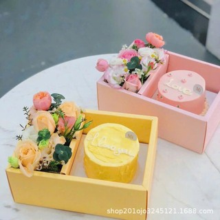 Hộp 2 Ngăn MICa Trong Suốt Đựng Hòa và Bánh Cầm Tay Làm Quà Tặng DIY
