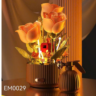 Mô hình khối hoạt hình hoa tự nở Quà tặng sinh nhật cho bé trai và bé gái bộ đồ chơi mô hình lắp ráp