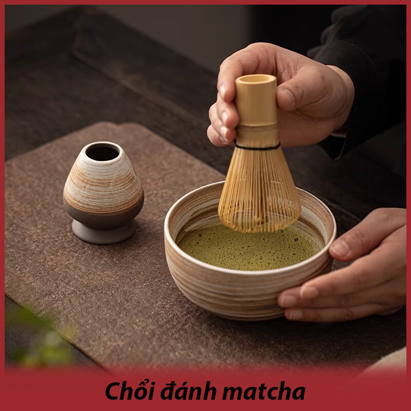 Chổi đánh matcha Nhật Bản Trà Matcha Whisk (Chasen) Trà muỗng muỗng (chashaku) Matcha trà mới