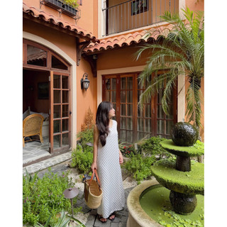 Lia dress - Đầm lụa chấm bi cộc tay Ma Vie