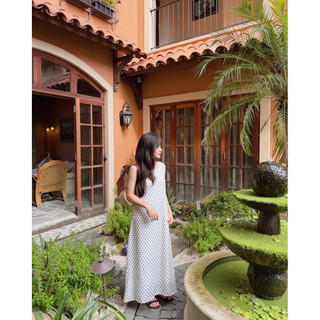 Lia dress - Đầm lụa chấm bi cộc tay Ma Vie