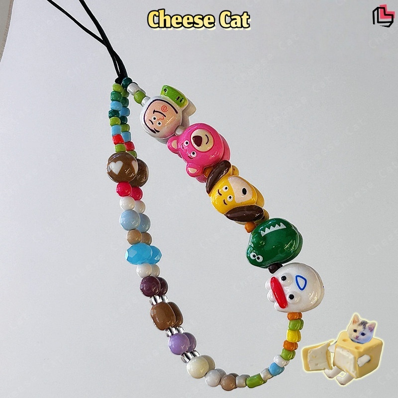 Búp bê hoạt hình dễ thương Toy Story Dâu Gấu Dây chuyền điện thoại dây buộc chống thất lạc nhiều màu sắc