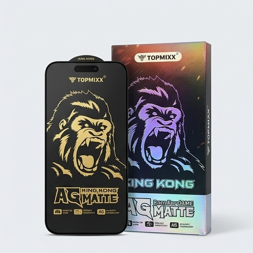 Kính Cường Lực Nhám KingKong TOPMIXX Chống Vân Tay Cho Dòng Máy IPhone X – 16 ProMax
