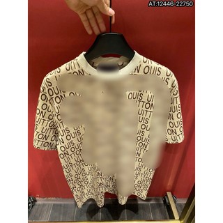 ÁO thun nam cổ tròn họa tiết thêu tay ngắn phong cách trẻ trung chuẩn from