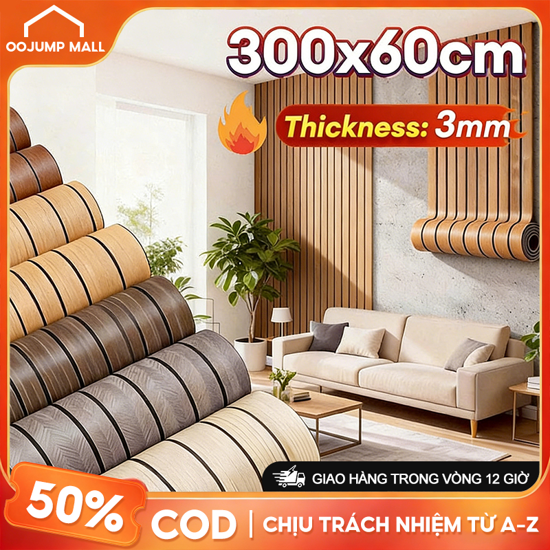 tấm ốp tường 3d vân gỗ, chống thấm, dạng cuộn. phù hợp trang trí phòng khách, phòng ăn, ban công, khu vui chơi.